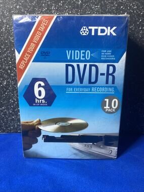 TDK DVD-R 10-Pack Video Recording Discs w/ Cases Sealed